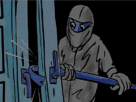 मंदिर का ताला तोडक़र चोरी , भगवान के चांदी के मुकुट सहित गेहूं की बोरियां चोरी