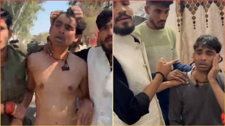 सौरभ निकला शकील: खजुराहो में हिंदू युवती के साथ रुका था, ABVP कार्यकर्ताओं ने अर्धनग्न हालत में निकाला जुलूस